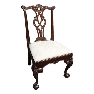 Henredon Claw & Ball Chippendale Style Side Chair For Sale