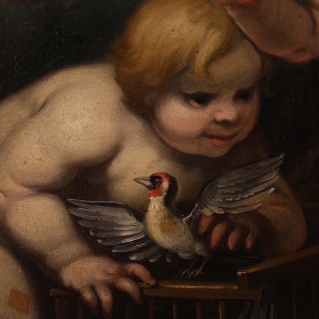 Rudolphine School Artist, Cherub Games, 1670, Oil on Canvas For Sale - Image 11 of 16