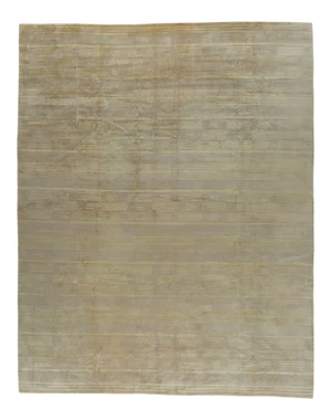 Oversize Wool Silk Modern Tibetan Rug, 11'9'' X 14'11''