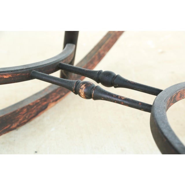 Antique Late 19th Century Solid Wood Empire Style Mahogany Rocking Chair With Rich Patina For Sale In San Diego - Image 6 of 12