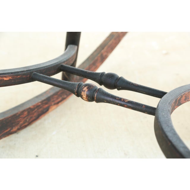 Late 19th Century Antique Solid Wood Empire Style Mahogany Rocking Chair With Rich Patina For Sale In San Diego - Image 6 of 12