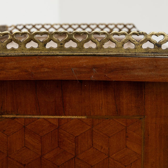 Brown 19th Century France Louis XV Brown Wood Writing Desk For Sale - Image 8 of 11