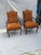 Italian Pair of 18th Century Italian Walnut Upholstered Arm Chairs For Sale - Image 3 of 11