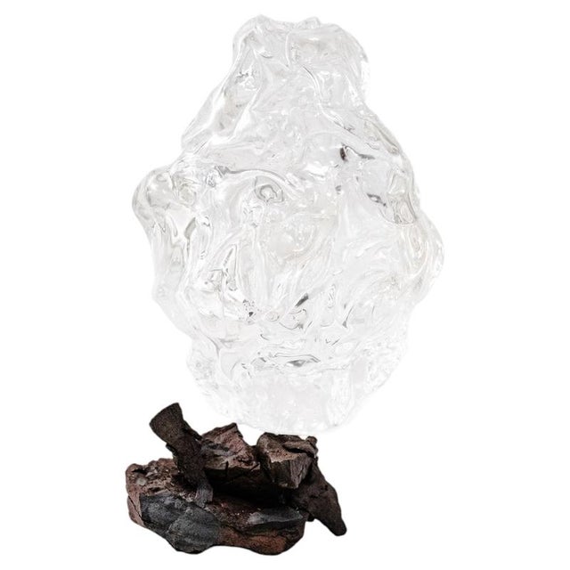 Glass Arctic Circle Series Sculpture in Glass & Natural Clinker by Szkło Studio For Sale - Image 7 of 7