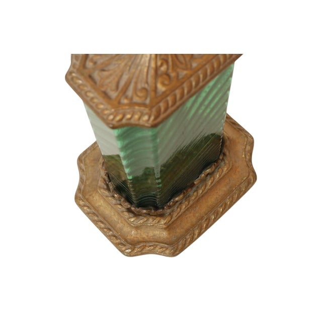 1910 Mutual Sunset Lamp Co. Steuben Glass & Bronze Table Lamp For Sale - Image 9 of 12