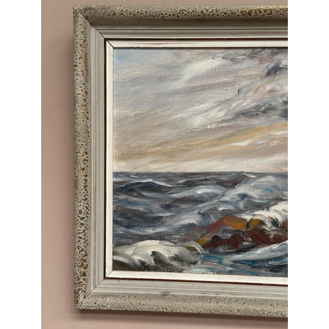 Holger Almquist, Sea, 1950s, Oil on Canvas, Framed For Sale - Image 11 of 18
