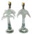 Monumental Italian Sculptural Palm Tree Glass Table Lamps, 1970s, Set of 2 For Sale