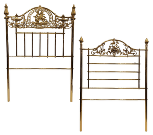 Set of Napoleon III Style Bed Headboards in Gilt Bronze, France, 1890s