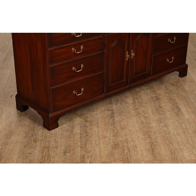 Wood Henkel Harris Virginia Galleries Vintage Mahogany Long Dresser For Sale - Image 7 of 18