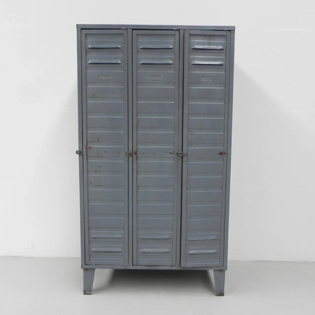 Industrial Steel Locker With 3 Doors For Sale - Image 14 of 18