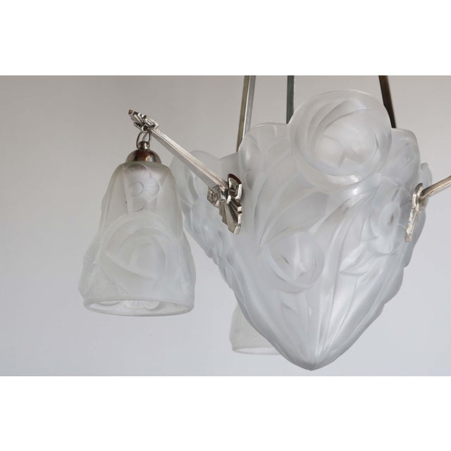 Art Deco Geometric Chandelier by David Guéron Degue & A. Petitot, 1930s For Sale - Image 11 of 18