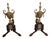 Antique Victorian Brass and Iron Fire Dogs, 1860, Set of 2 For Sale