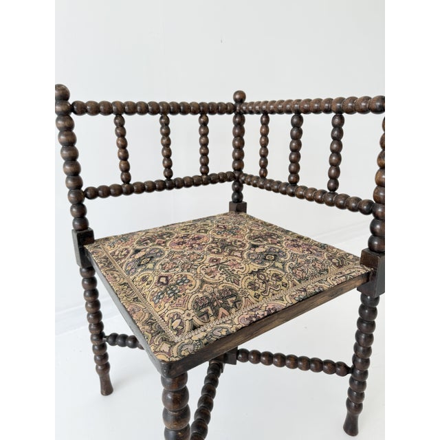 Antique 20th Century French Bobbin Corner Chair For Sale - Image 5 of 16