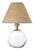 Giorgio Crystal Mini Lamp, Natural Brass with Rattan Shade For Sale