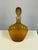 Diamond Star Amber Pressed Glass Fan Form Decanter + Hobnail Stopper, Vintage For Sale - Image 4 of 12