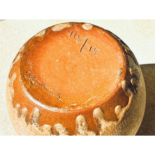 1980s Studio Ceramic Vase with Earthy Flowing Glaze by Elke & Elmar Kubicek, Germany, 1980s For Sale - Image 5 of 11
