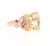 Contemporary 3.93 Carat Citrine Sapphire Diamond Rose Gold Bridal Ring For Sale - Image 3 of 8