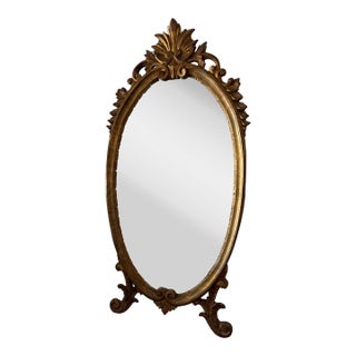 French/Italian Inspired Gilt Oval Mirror by LaBarge, 1980’s For Sale