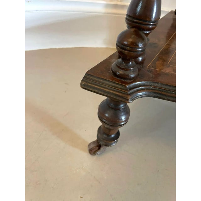 19th Century Victorian Inlaid Walnut Corner Shelf, 1860s For Sale - Image 11 of 12