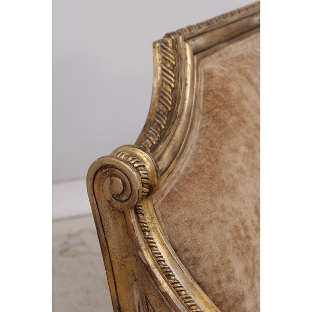 Maitland Smith French Louis XVI Style Giltwood Settee Loveseat For Sale - Image 13 of 17