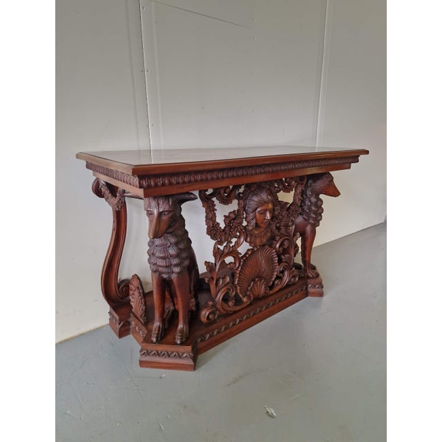 Brown Neo-Renaissance Style Mahogany Console For Sale - Image 8 of 10