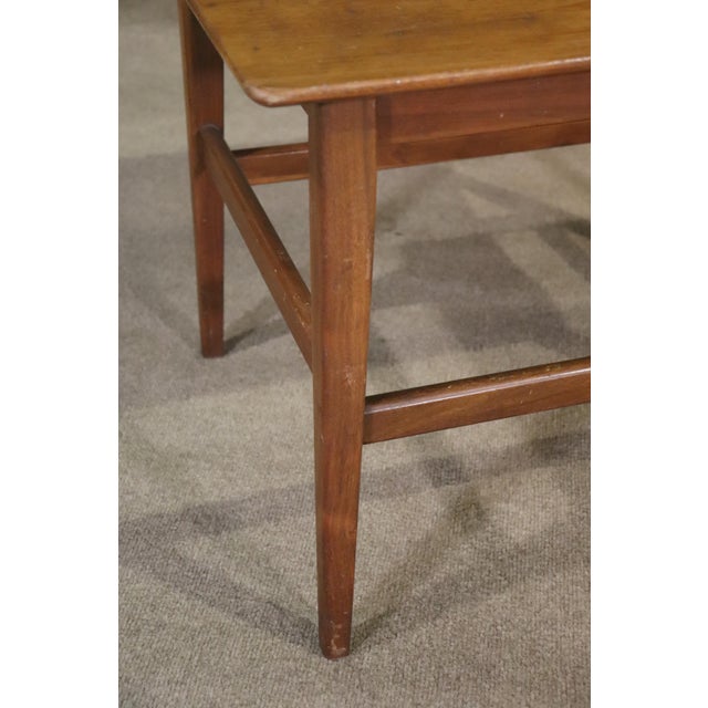 Mid 20th Century Pair of Mid-Century Walnut End Tables - 2 Pieces For Sale - Image 10 of 11