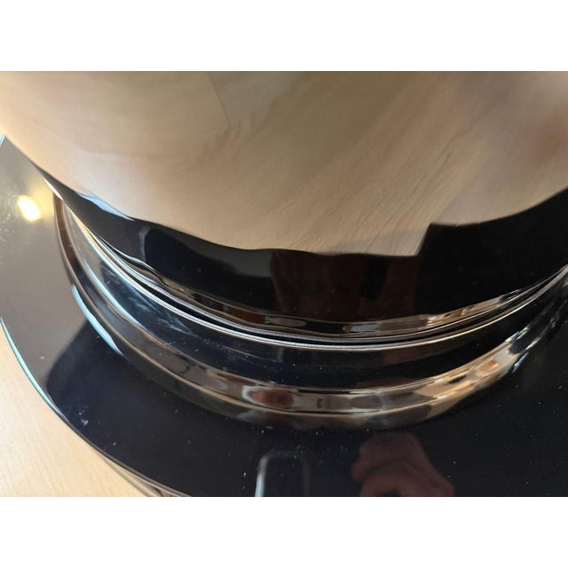 Art Deco Dining Table in Black Piano Lacquer and Metal, 1930 For Sale - Image 12 of 18