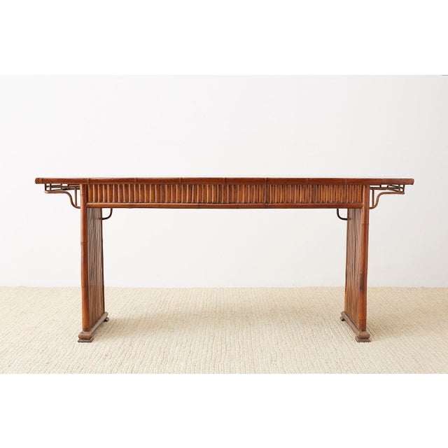 Chinese Bamboo Rattan Altar Table Or Server Console Table Chairish
