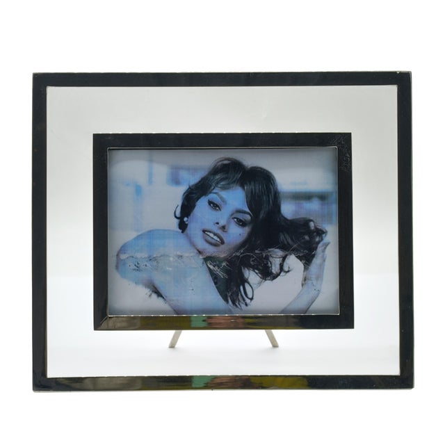 Acrylic Glass and Nickel-Plated Brass Photo Frame from Gabriella Crespi, Italy For Sale - Image 13 of 14