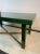 Modern 1980s Paolo Gucci Modernist Deep Green Lacquered Wood & Brass X Base Dining Table For Sale - Image 3 of 10