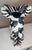 Gorgeous vintage 1970s/1980s ceramic zebra head bust vase/planter in the iconic, high-gloss Palm Beach / Hollywood Regency...