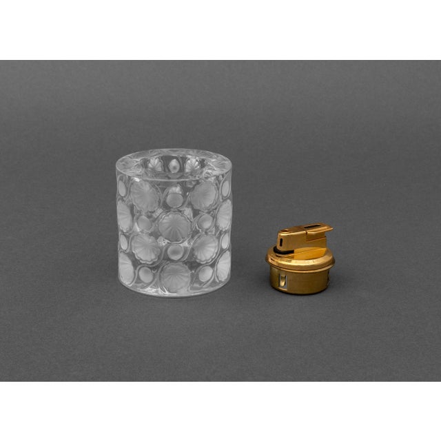 Mid 20th Century Lalique Crystal "Toyko" Smoking Set, 2 Pcs. For Sale - Image 5 of 13