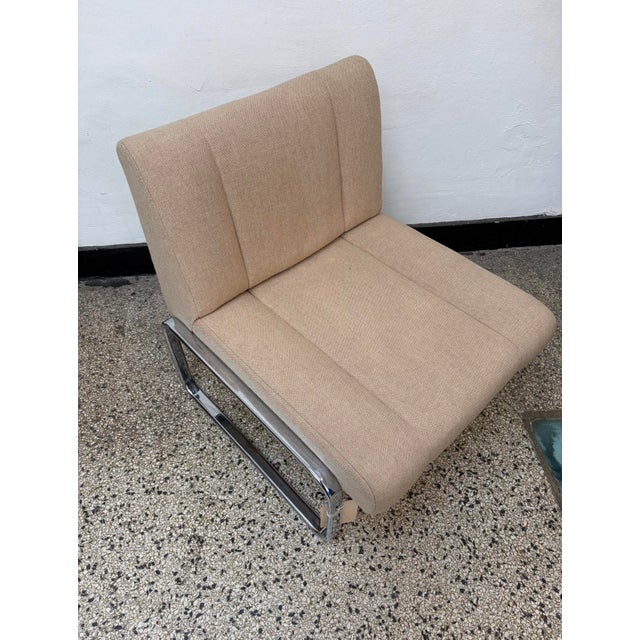 Mid-Century Modern Mid-Century Modern Chrome Cantilever Lounge Chair, 1970s For Sale - Image 3 of 8