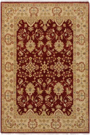 1990s Shabby Chic Kafkaz Red Wool Rug - 3′11″ × 5′10″