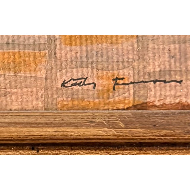 Brutalist Late 20th Century Original Brutalist Landscape Oil on Canvas, Signed by Artist For Sale - Image 3 of 10