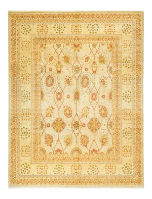 Mogul Collection Hand-Knotted Area Rug - Ivory 8' 2" x 10' 6"