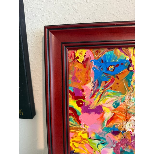 Serg Graff "Fabric of Joy" Abstract Painting Acrylic on Canvas Framed Art, Coa For Sale - Image 10 of 11