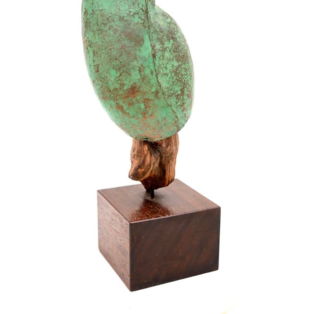 Vintage Bronze and Driftwood Sculpture by A. Altmann For Sale - Image 6 of 8