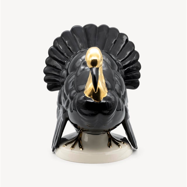 Goebel Turkey Sculpture, Model 32060-22, Germany, c. 1970s–1980s A striking porcelain turkey sculpture produced by Goebel...