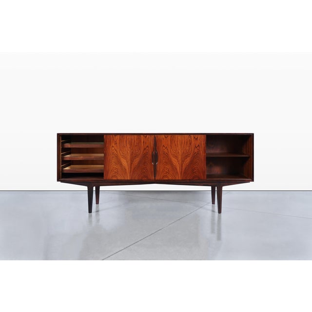 Danish Modern Brazilian Rosewood Credenza by Knud Nielsen For Sale - Image 9 of 16