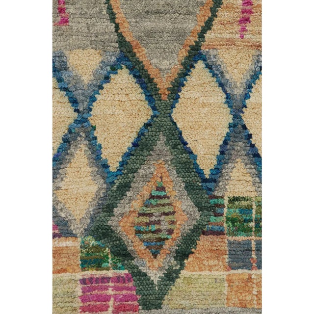 Moroccan Rug & Kilim’s Contemporary Moroccan Style Rug With Polychromatic Geometric Patterns For Sale - Image 3 of 7