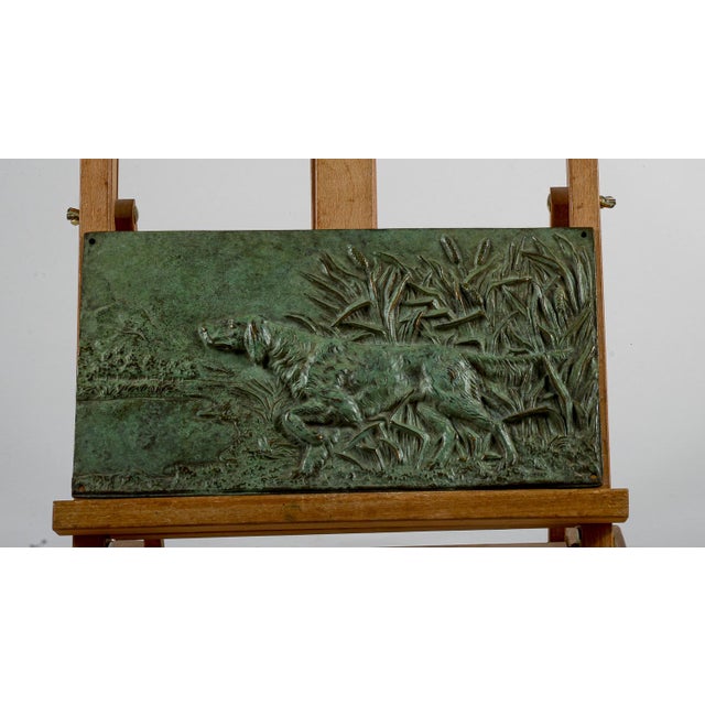 Metal Plate of Hunting Scene with Setter Dog, 1890s-1910s For Sale - Image 6 of 6