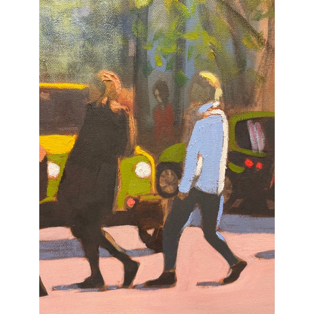 Textile And Another Hundred People Getting Off of the Train by Chicago Artist George T. Chakos For Sale - Image 7 of 11