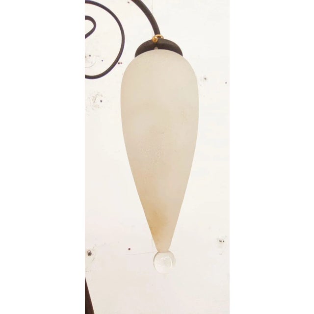 Molano Murano Glass Wrought Iron Floor Lamp For Sale - Image 12 of 13