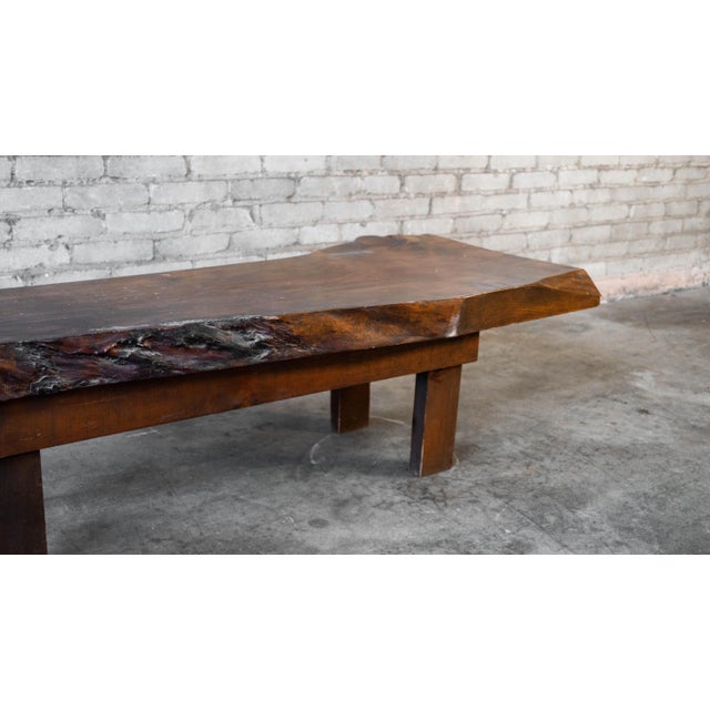 Vintage Primitive Live Edge Bench Rustic For Sale In Boston - Image 6 of 18