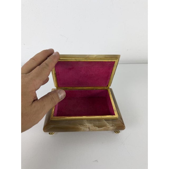 Onyx Jewelry Box, Italy, 1950s For Sale - Image 4 of 9