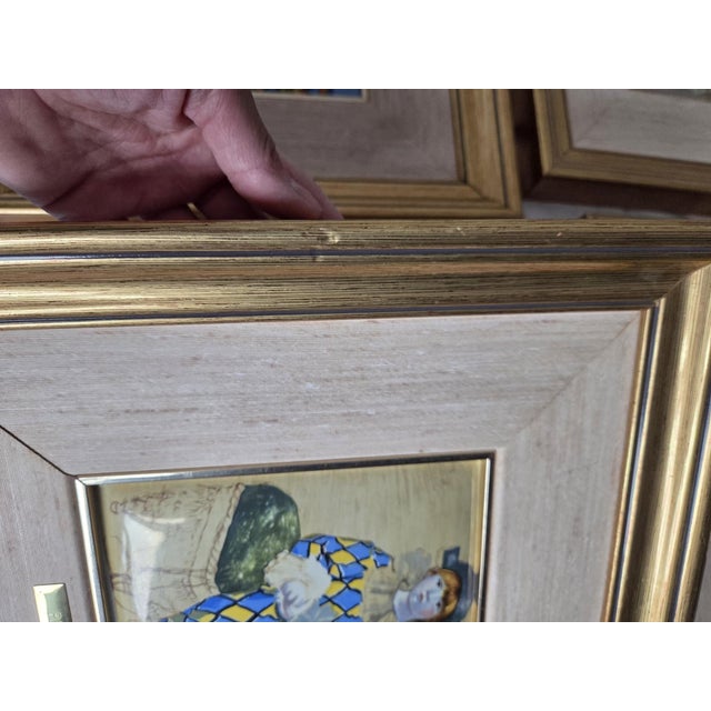 Metal Enamel Miniatures after Degas, Picasso, Van Gogh and Renoir, 1980s, Set of 4 For Sale - Image 7 of 13