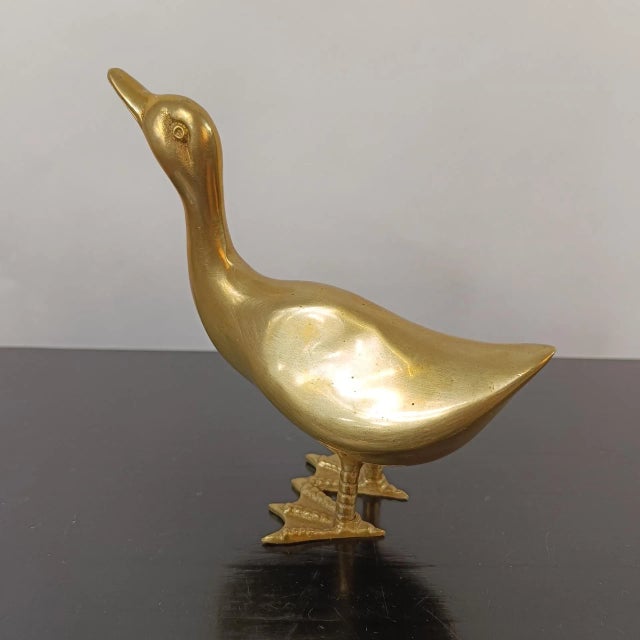 Mid-Century Modern Brass Duck Figurines, 1950s, Set of 2 For Sale - Image 3 of 6