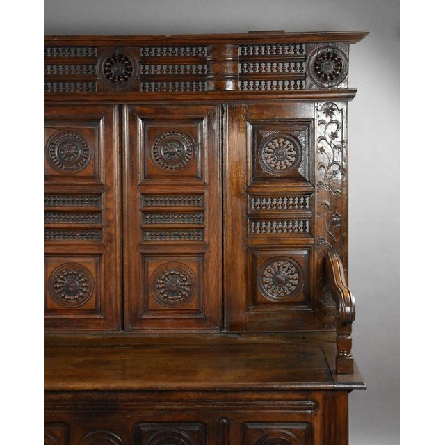 19th Century Carved Oak Hall Bench, 1890 For Sale - Image 5 of 14