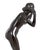 German School "The Scream", Patinated Bronze Sculpture, depicting a nude woman, early 20th century, on a circular base,...